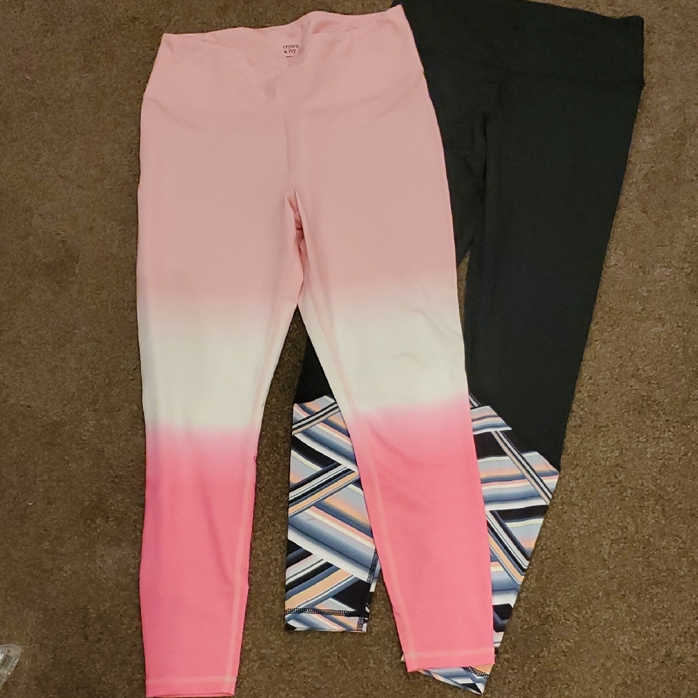 Stylish Pink and Black Leggings